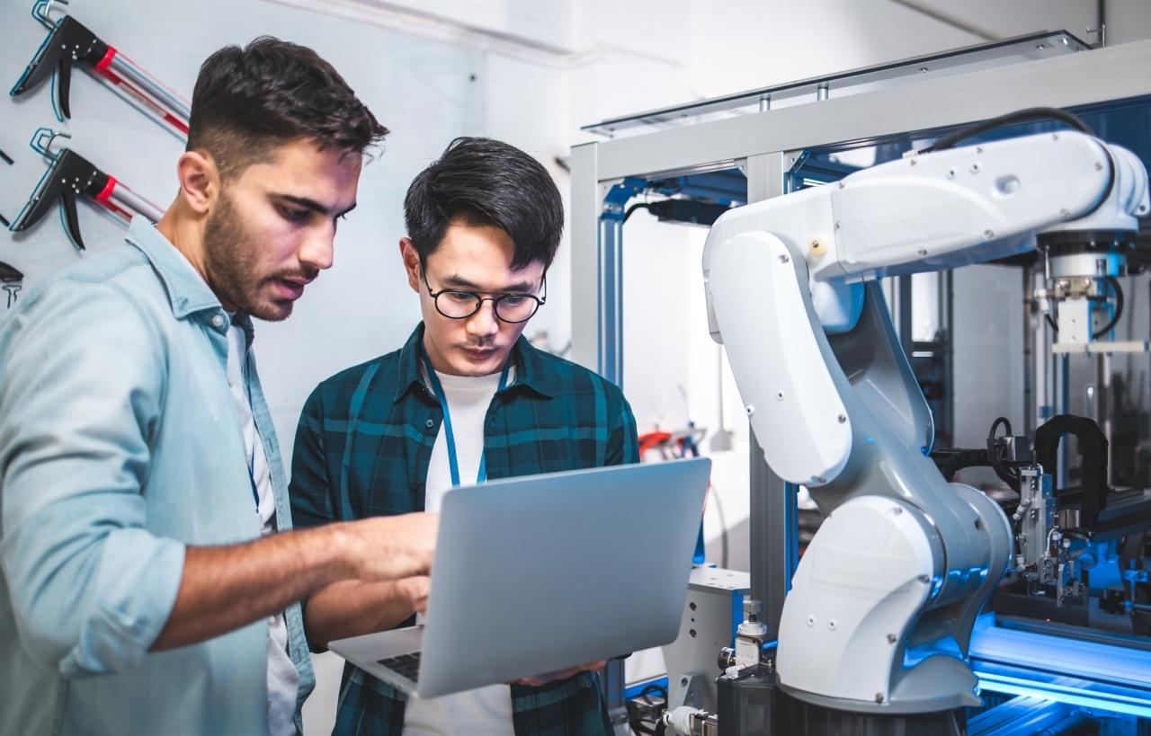 Robotics, Robot for industry. Collaborative robot, safe, flexible. AI ...