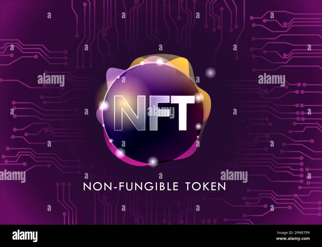 NFT non fungible token. Non-fungible tokens icon covering concept NFT ...
