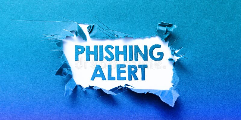 Text Caption Presenting Phishing Alert. Word for Aware To Fraudulent ...